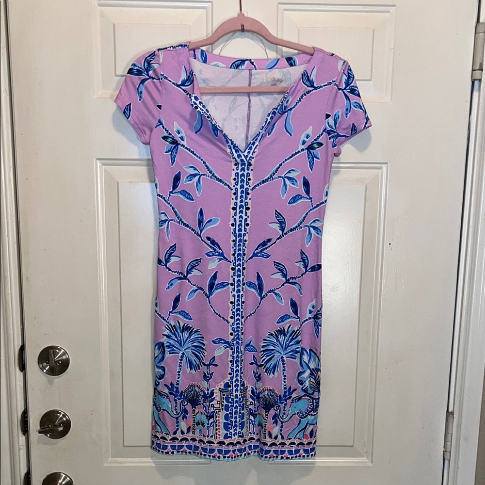 Lilly Pulitzer Pink and Blue Floral Dress